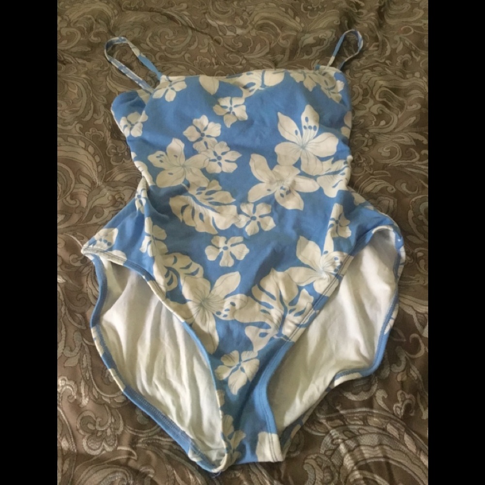 Women’s 1 piece bathing  floral design size 14.